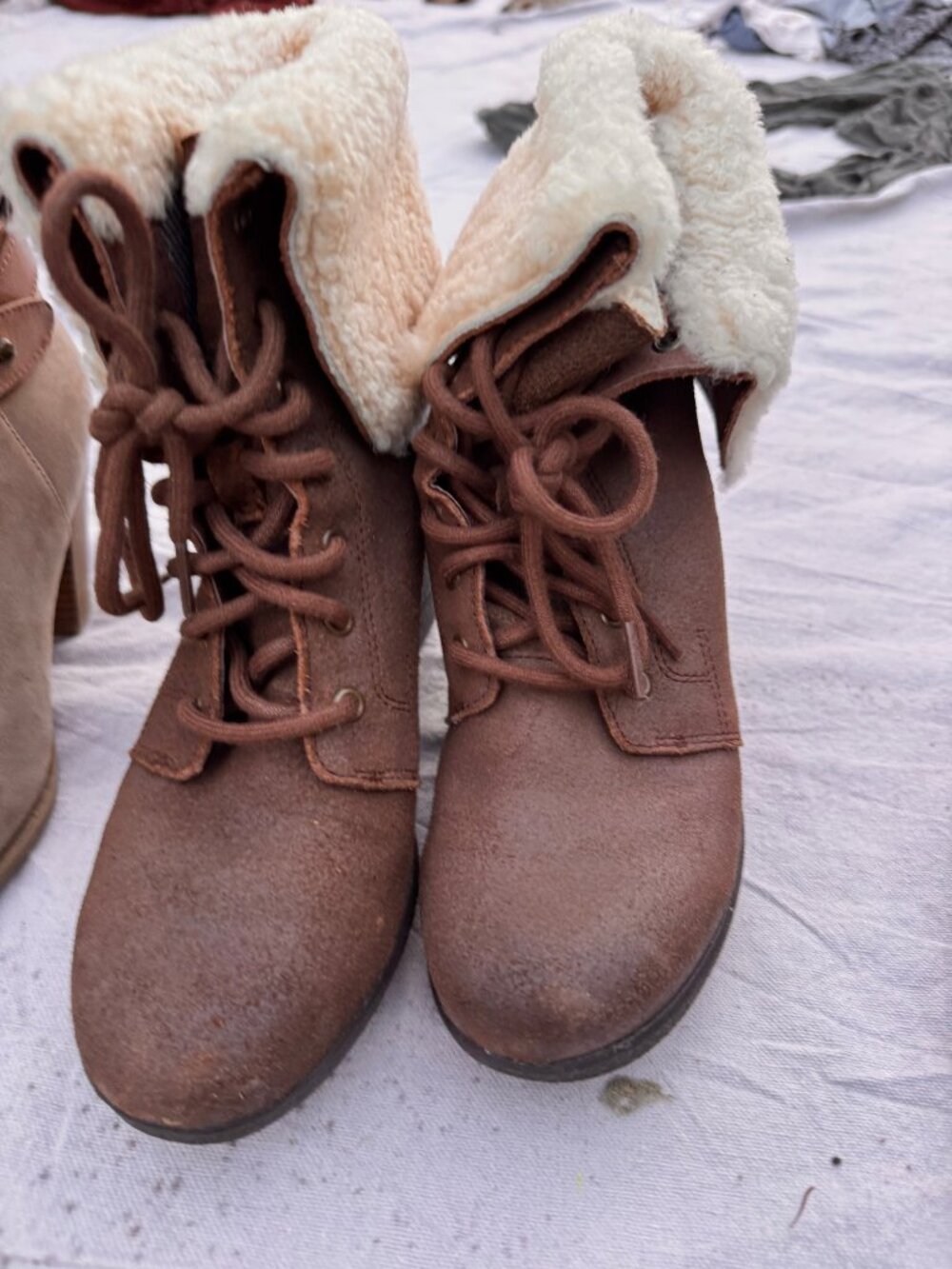 UGG Zea Waterproof Shearling Wedge Boots 7